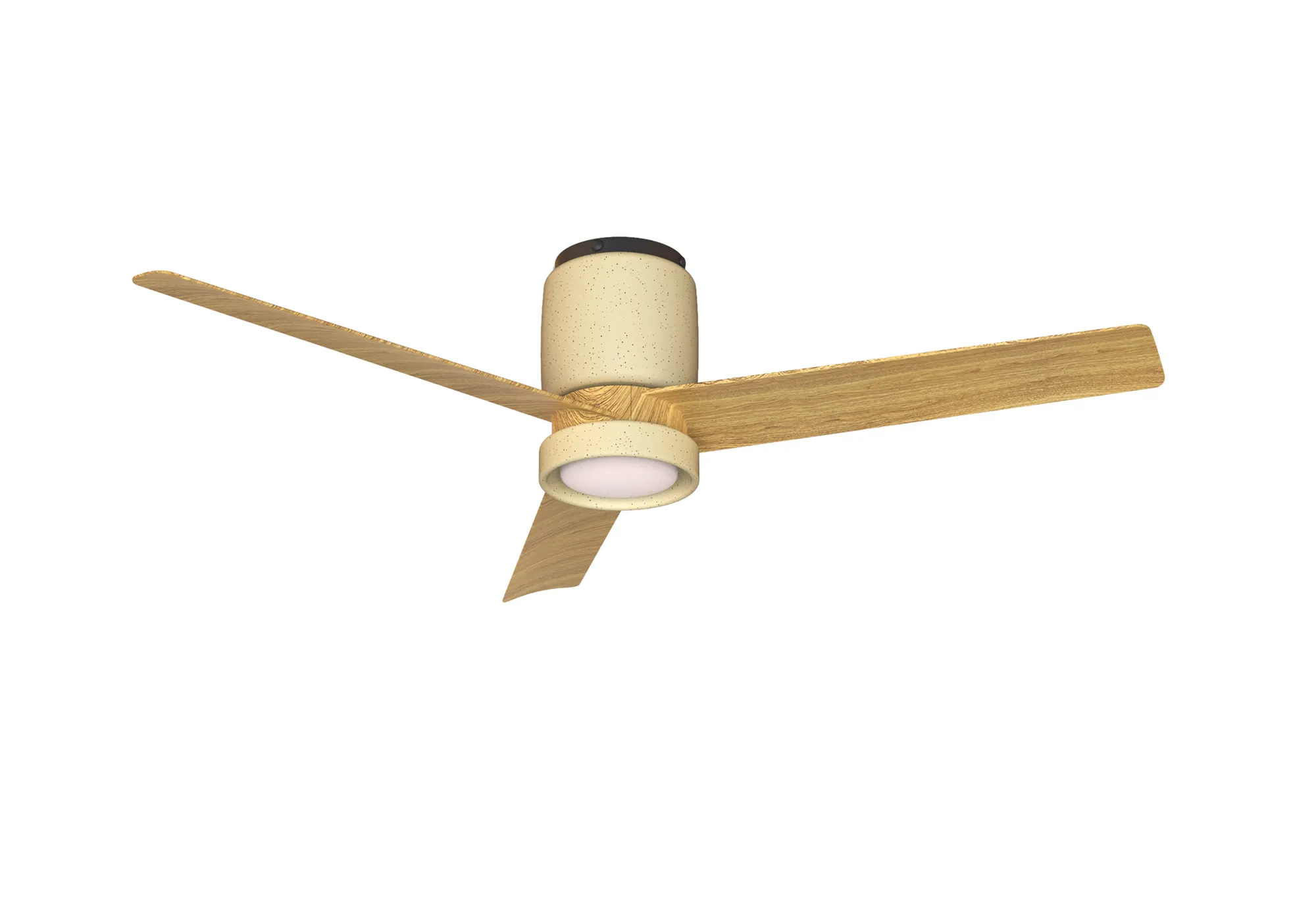 M9480  Ceramica M 1.2m 20W LED Dimmable Ceiling Light With Built-In 32W DC Fan, 3000-5000K Remote Control, 3600lm, Beige Ceramic/Wood, 5yrs Warranty